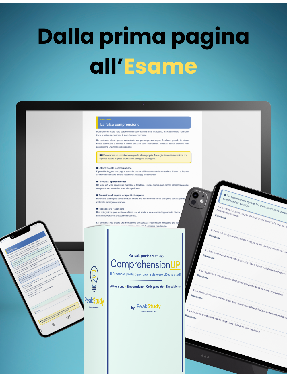 ComprehensionUp: dalla prima pagina all'esame, su computer, tablet e smartphone